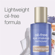 Load image into Gallery viewer, Roll over image to zoom in Neutrogena Oil-Free Liquid Eye Makeup Remover, Residue-Free, Non-Greasy, Gentle &amp; Skin-Soothing Makeup Remover Solution with Aloe &amp; Cucumber Extract for Waterproof
