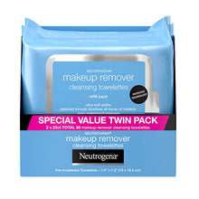 Load image into Gallery viewer, Roll over image to zoom in Neutrogena Makeup Remover Cleansing Face Wipes, Daily Cleansing Facial Towelettes to Remove Waterproof Makeup
